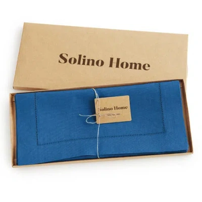 Solino Home Linen Table Runner In Blue