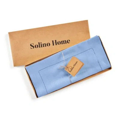 Solino Home Linen Table Runner In Blue