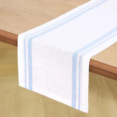 Solino Home Linen Table Runner In White