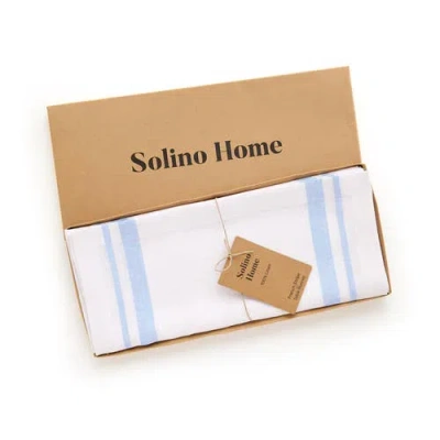 Solino Home Linen Table Runner In White