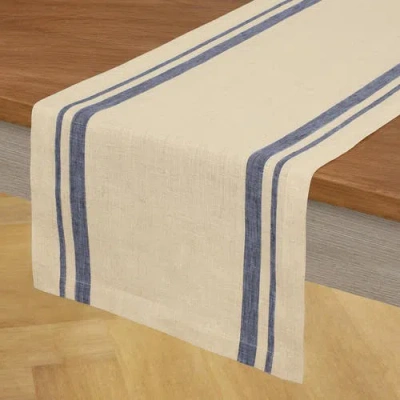 Solino Home Linen Table Runner In White