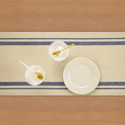 Solino Home Linen Table Runner In White