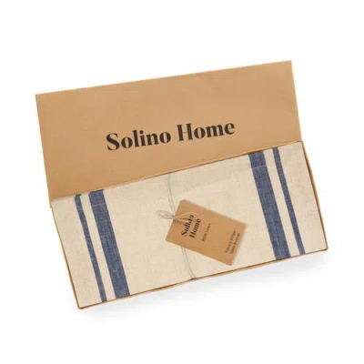 Solino Home Linen Table Runner In White