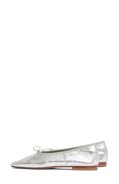 Mansur Gavriel Dream Woman Ballet Flats Silver Size 8 Leather In Multi