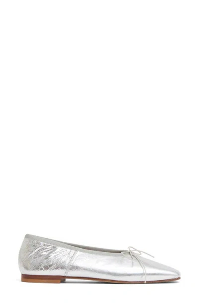 Mansur Gavriel Dream Woman Ballet Flats Silver Size 8 Leather In Multi