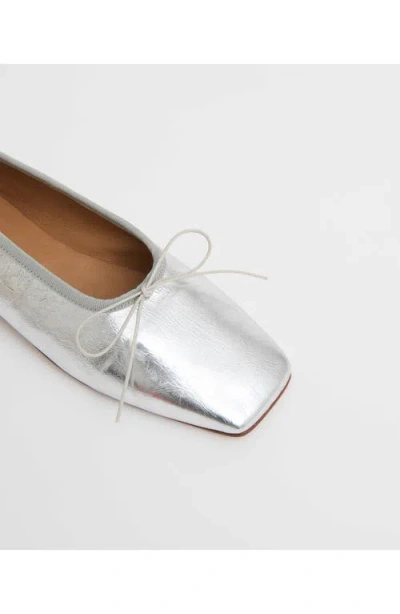 Mansur Gavriel Dream Woman Ballet Flats Silver Size 8 Leather In Multi