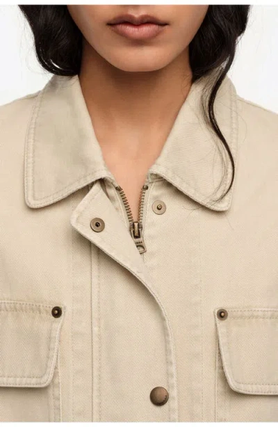 Bimba Y Lola Cotton Multi-pocket Jacket In Neutral