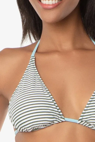 Helen Jon Reversible String Bikini Top In Gray