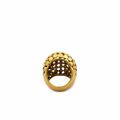 Gemini Jewelry Textured Dome Statement Ring In Gold