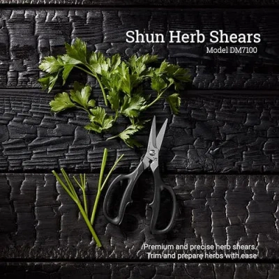 Shun 7.5 Inch Pull Apart Herb Shears In Black