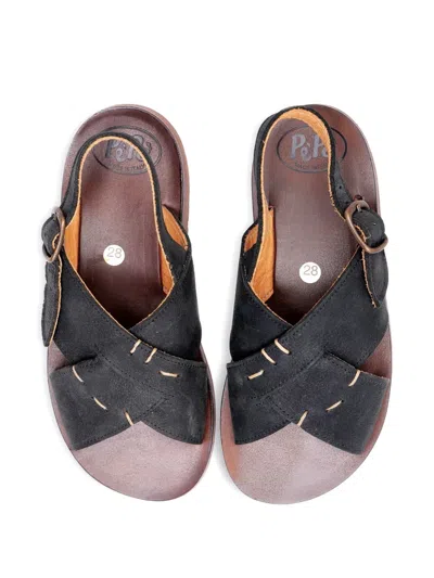 Pèpè Crossover-strap Sandals In Blue