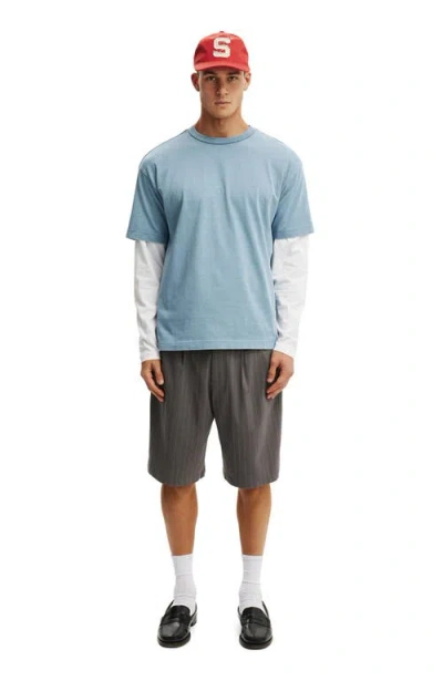 Cotton On Box Fit Plain T-shirt In Blue