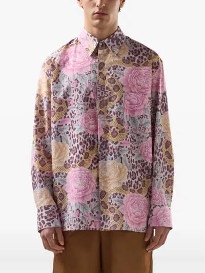 Gcds Multicolor Polyester Pattern Shirt In Multi