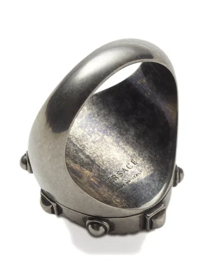 Versace Tivoli Ring In Silver