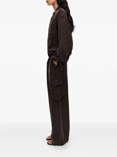 Bimba Y Lola Side-drawstring Bomber Jacket In Brown