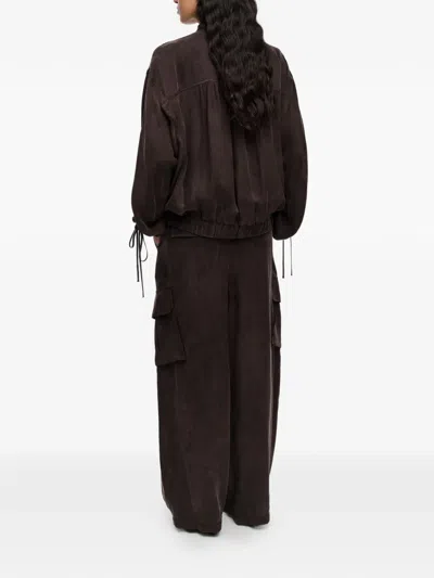 Bimba Y Lola Side-drawstring Bomber Jacket In Brown