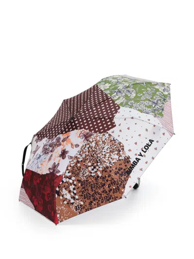 Bimba Y Lola Patchwork-print Umbrella In Multi