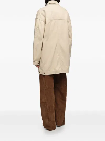 Bimba Y Lola Cotton Multi-pocket Jacket In Neutral