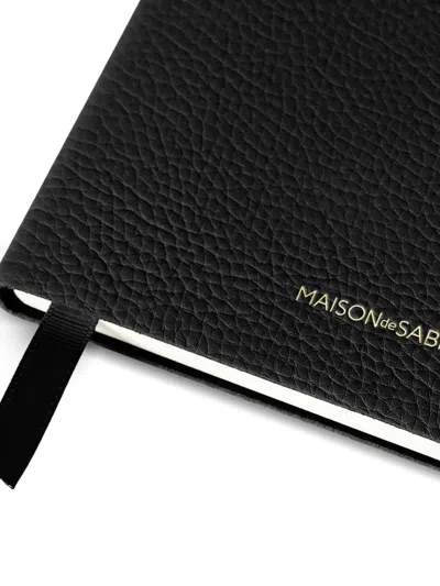 Maison De Sabre Soft-bound Leather Notebook In Black