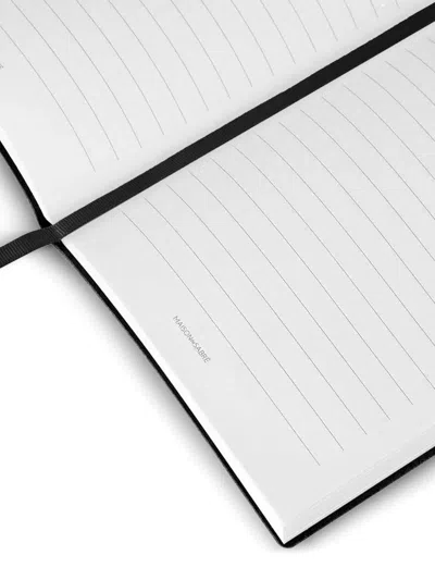 Maison De Sabre Soft-bound Leather Notebook In Black