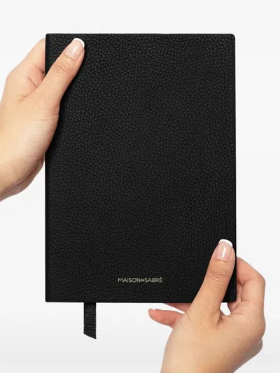 Maison De Sabre Soft-bound Leather Notebook In Black