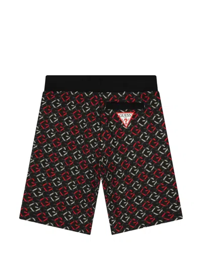 Guess Patterned Shorts In Red