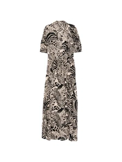 Poupette St Barth Eren Tie Front Maxi Dress In Black