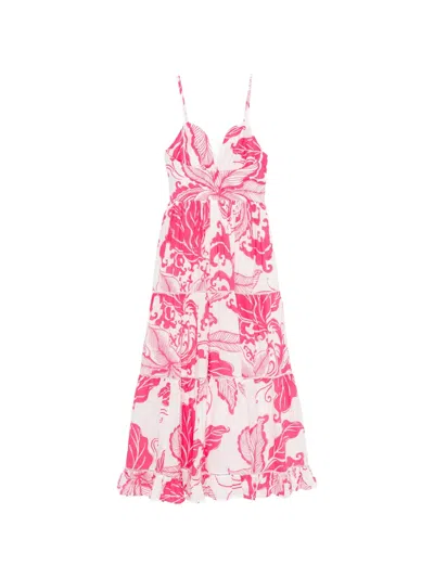 Poupette St Barth Milena Printed Midi Dress In Multi