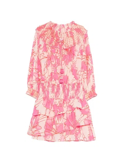 Poupette St Barth Anna Mini Dress In Burgundy