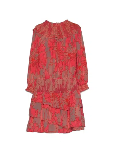 Poupette St Barth Anna Mini Dress In Burgundy