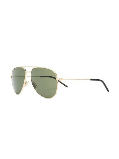 Shop Saint Laurent Classic 11 Pilot-frame Sunglasses In Multicolour