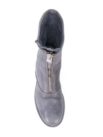 Guidi Front Zip Boots In Gray