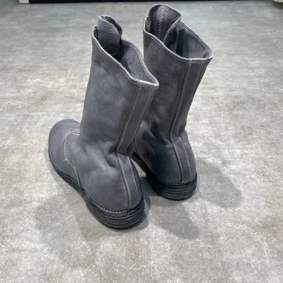 Guidi Front Zip Boots In Gray