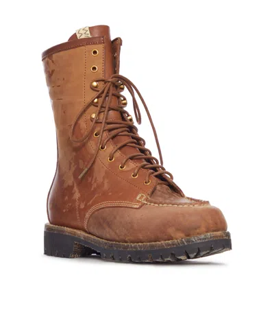 Visvim Hi-folk Scout Moc Distressed Leather Boots In Multi