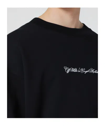 Off-white Script Arrow Diagonal Skate Sweatshirt In Black