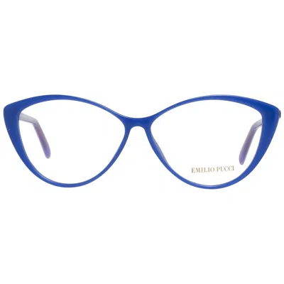 Pucci Blue Plastic Glasses (frames) In Blue