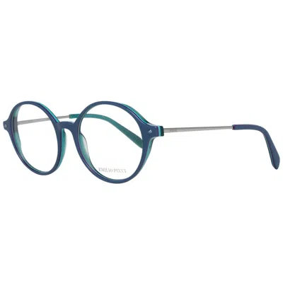 Pucci Blue Plastic Glasses (frames) In Blue