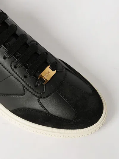 Versace Black Greca Court Faux-leather Sneakers In Black
