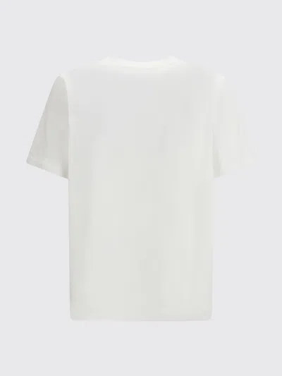 Casablanca Graphic Print Organic Cotton T-shirt With Ribbed Neckline In White