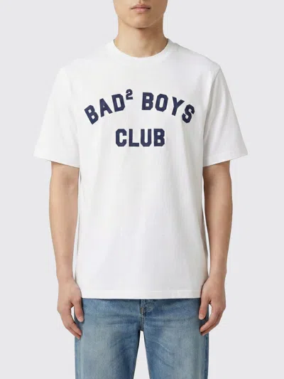 Dsquared2 Men White T-shirt With Logo Print On The Front In Cotton Man In White