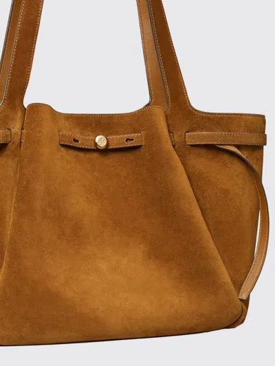 Tory Burch Romy Pebble Leather Bucket Bag In Brown