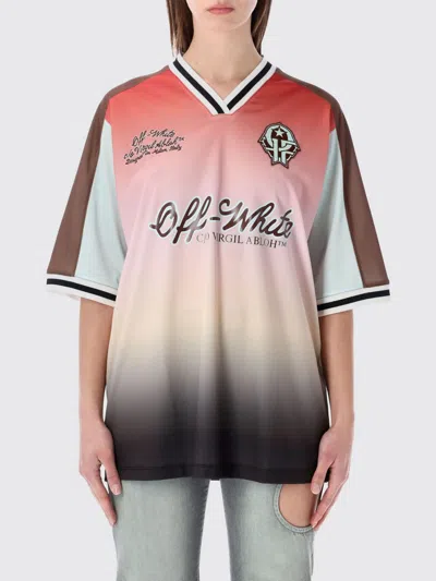 Off-white Soccer Raglan T-shirt Gradient Graphic In Multi