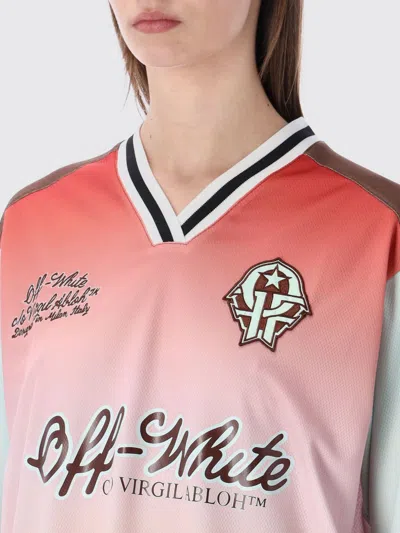 Off-white Soccer Raglan T-shirt Gradient Graphic In Multi