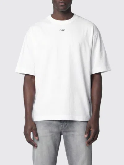 Off-white Graphic Print Crew Neck Short Sleeve T-shirt In White