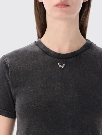 Ottolinger Pierced Fitted T-shirt In Gray