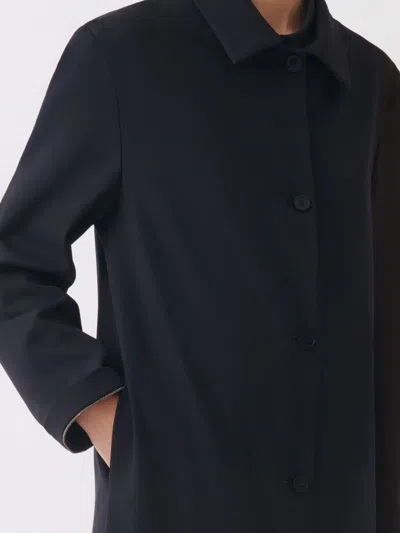 Fabiana Filippi Polyester Viscose Elastane Coat In Black