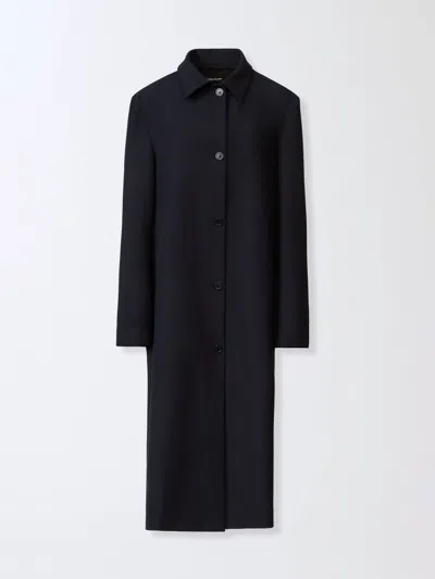 Fabiana Filippi Polyester Viscose Elastane Coat In Black