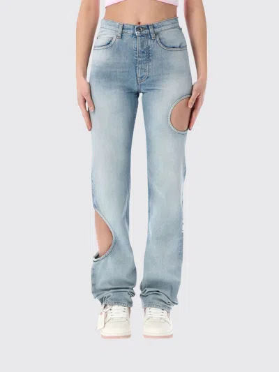 Off-white New Meteor Distressed Jeans Size 26 In Blue