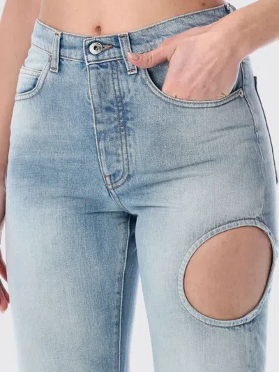 Off-white New Meteor Distressed Jeans Size 26 In Blue