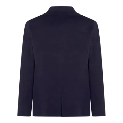 Malo Flap-pocket Button Jacket In Blue